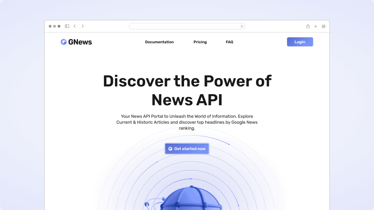 Haut de la page d'accueil de Gnews