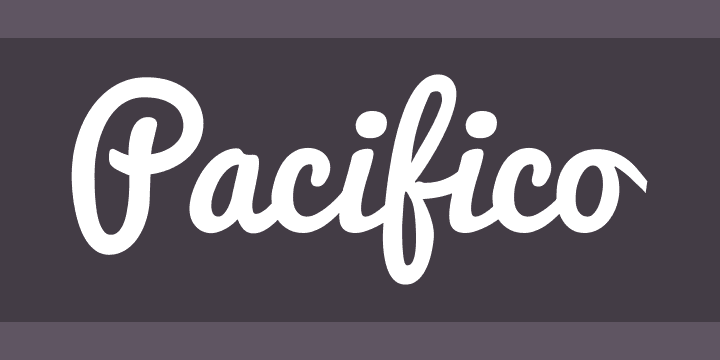 Pacifico script font