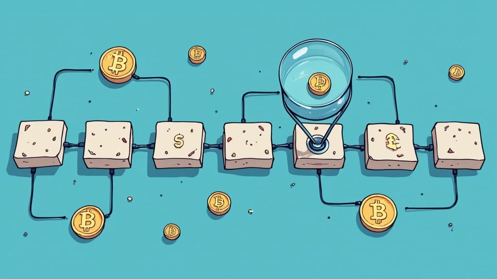 Crypto wallet and charts representing digital asset management