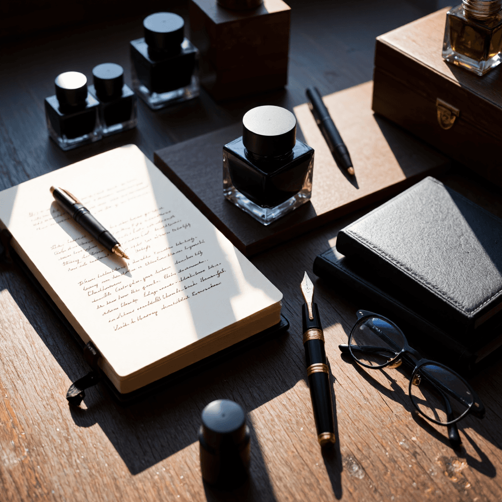 product photography of stationery set