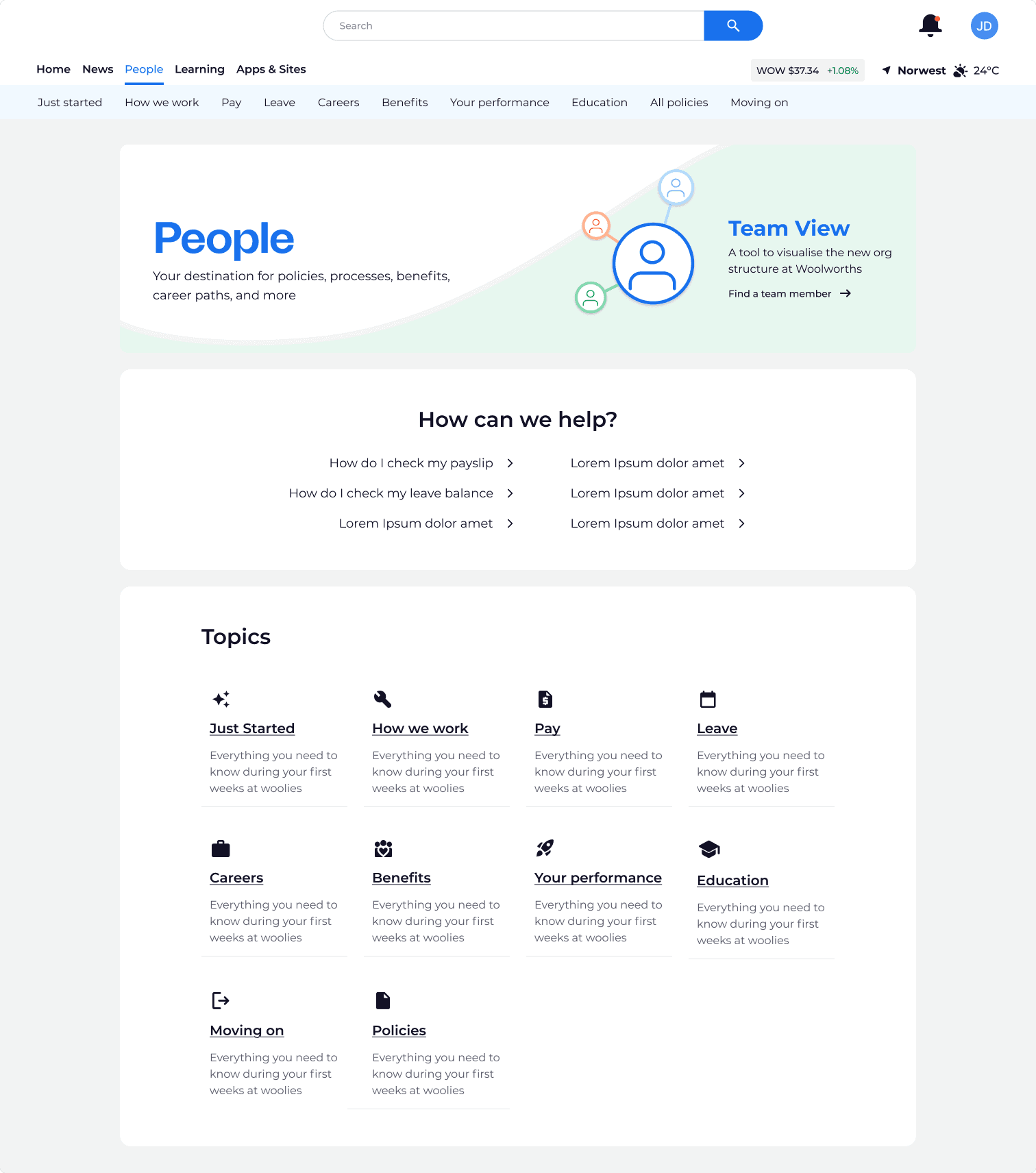 Landing Page final design