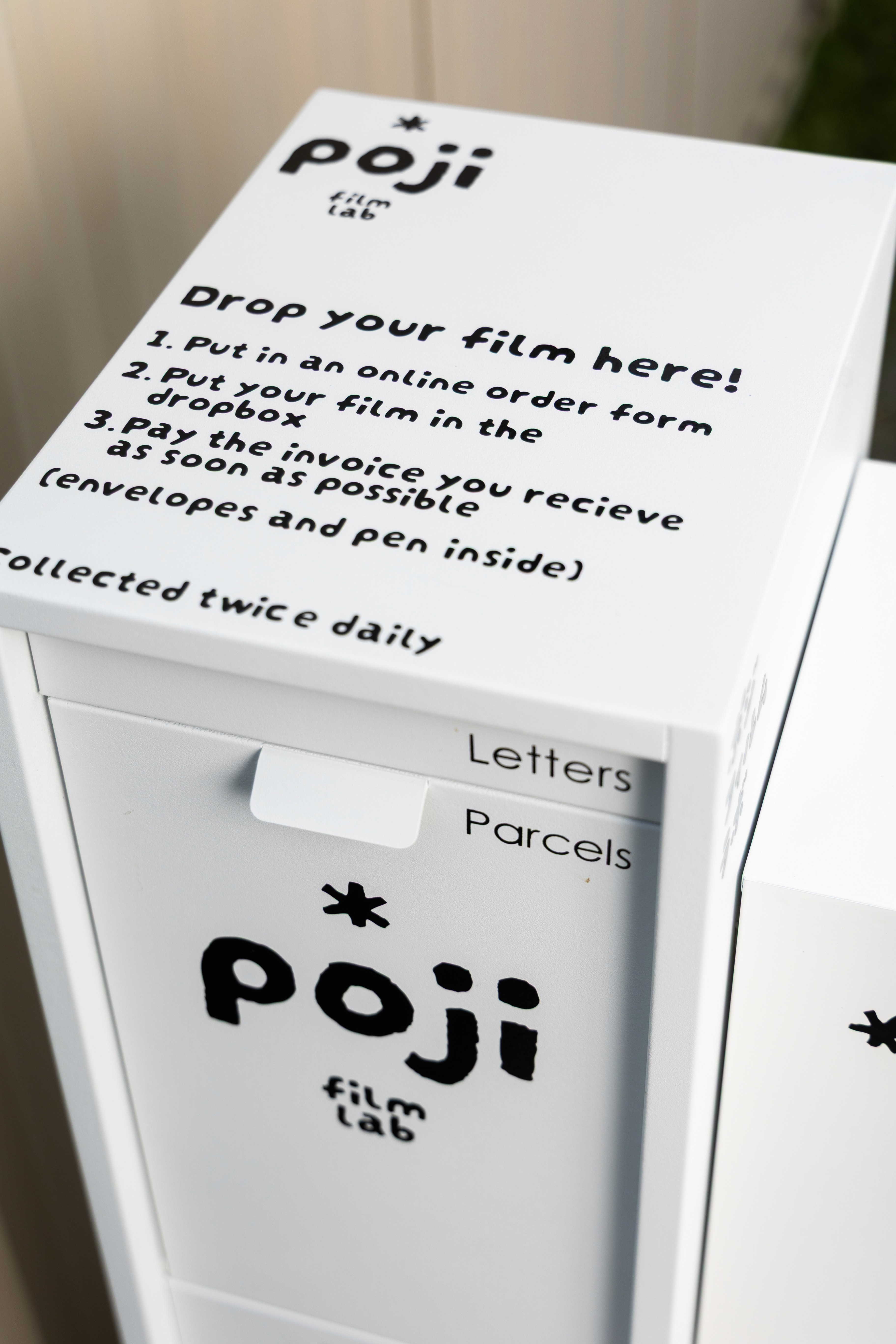 Image of dropbox location near the film lab at parkwood station