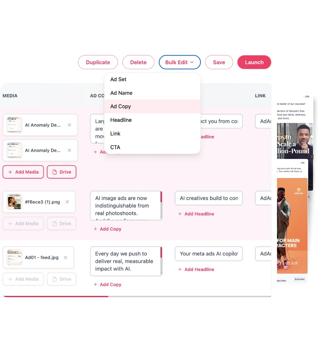 AdAmigo.ai - Bulk Ad Launcher