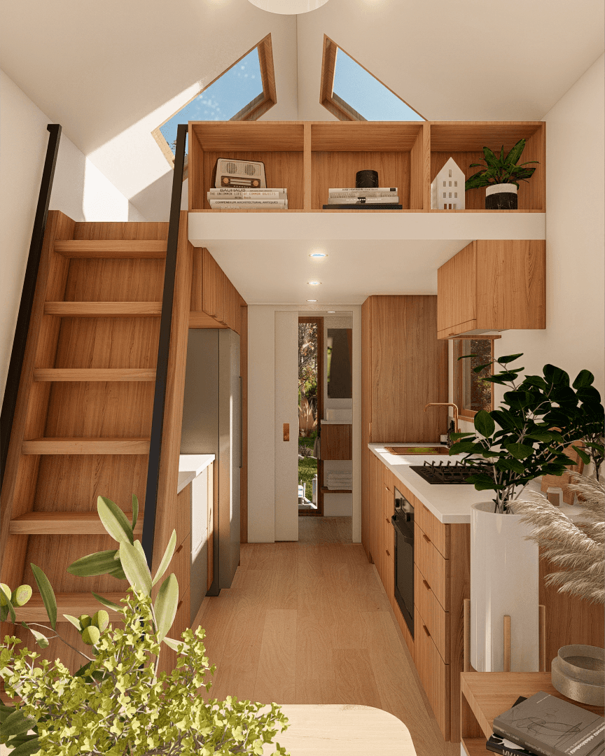 Nordic House 7m/24ft tiny house interior