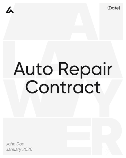 Auto Repair Contract