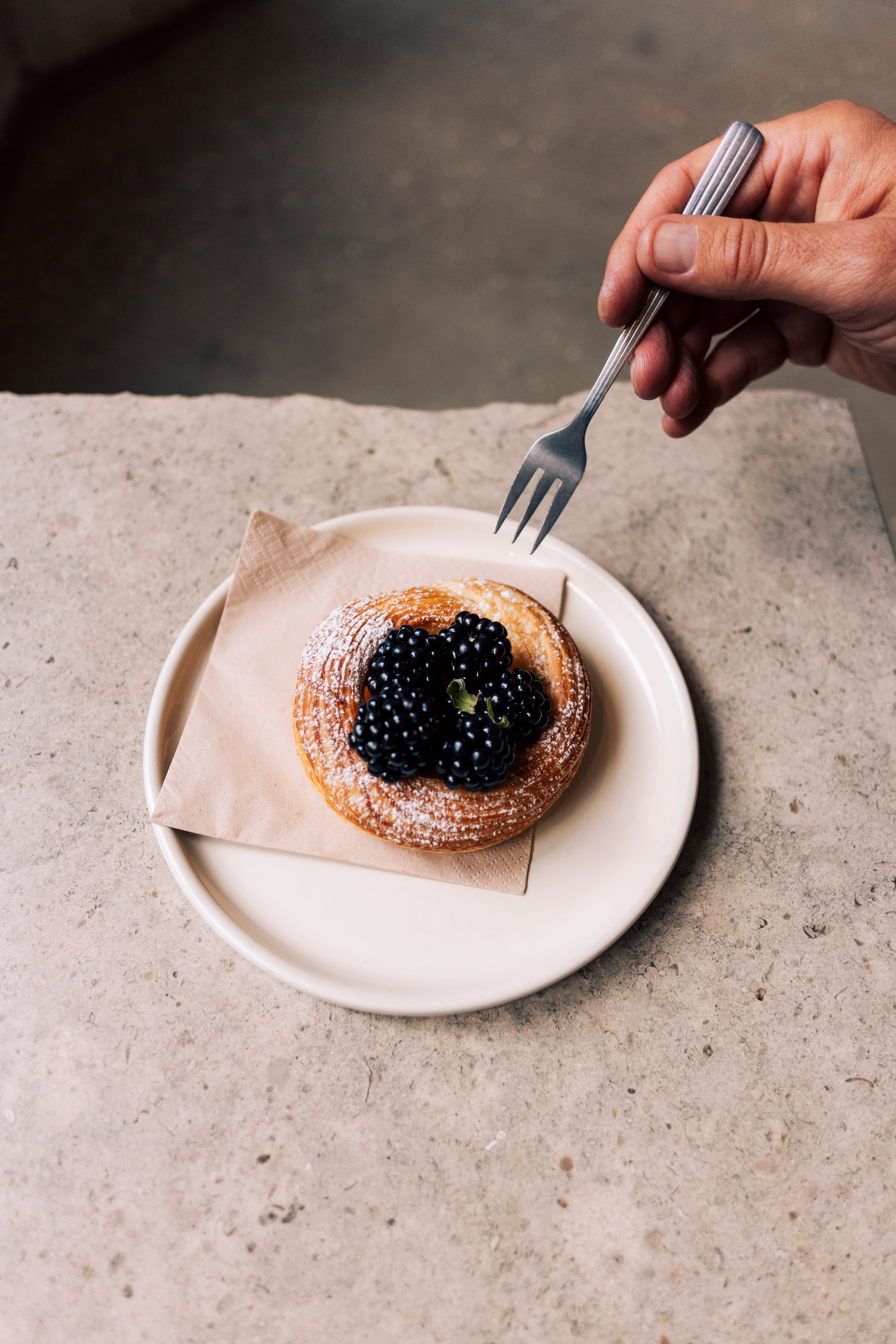 A danish pastry on a plate