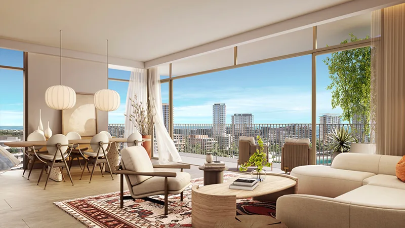 Nakheel Bay Grove Residences Living Room Apartment Interior