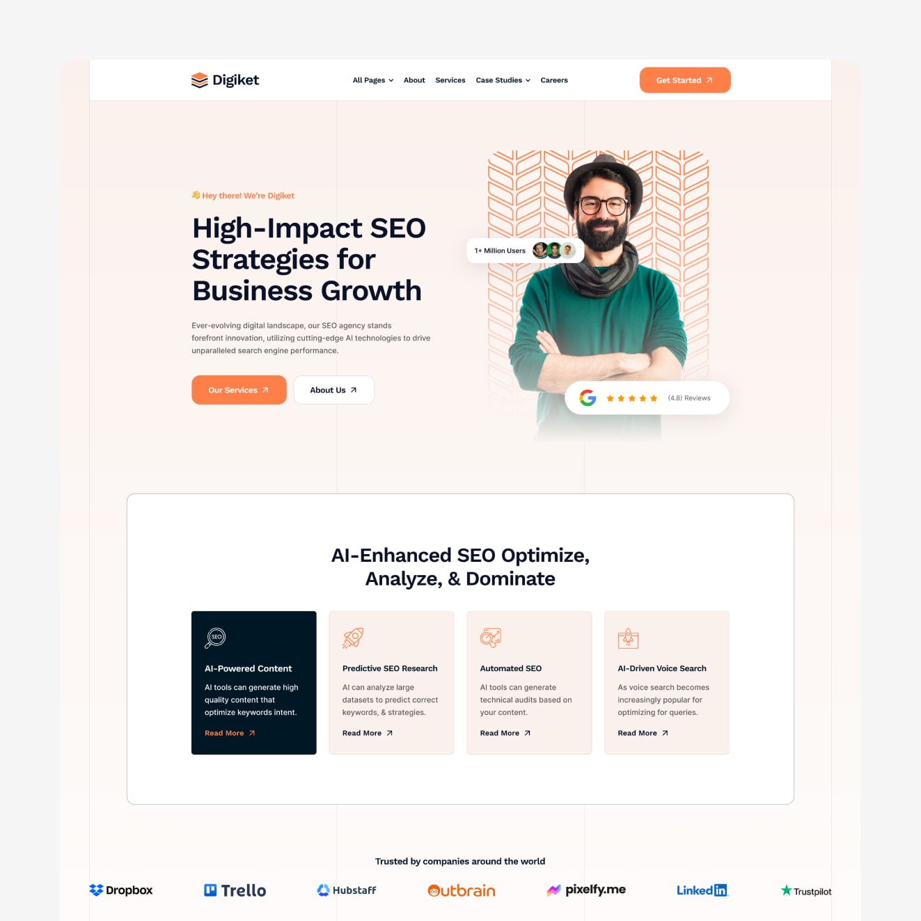 framer seo agency template