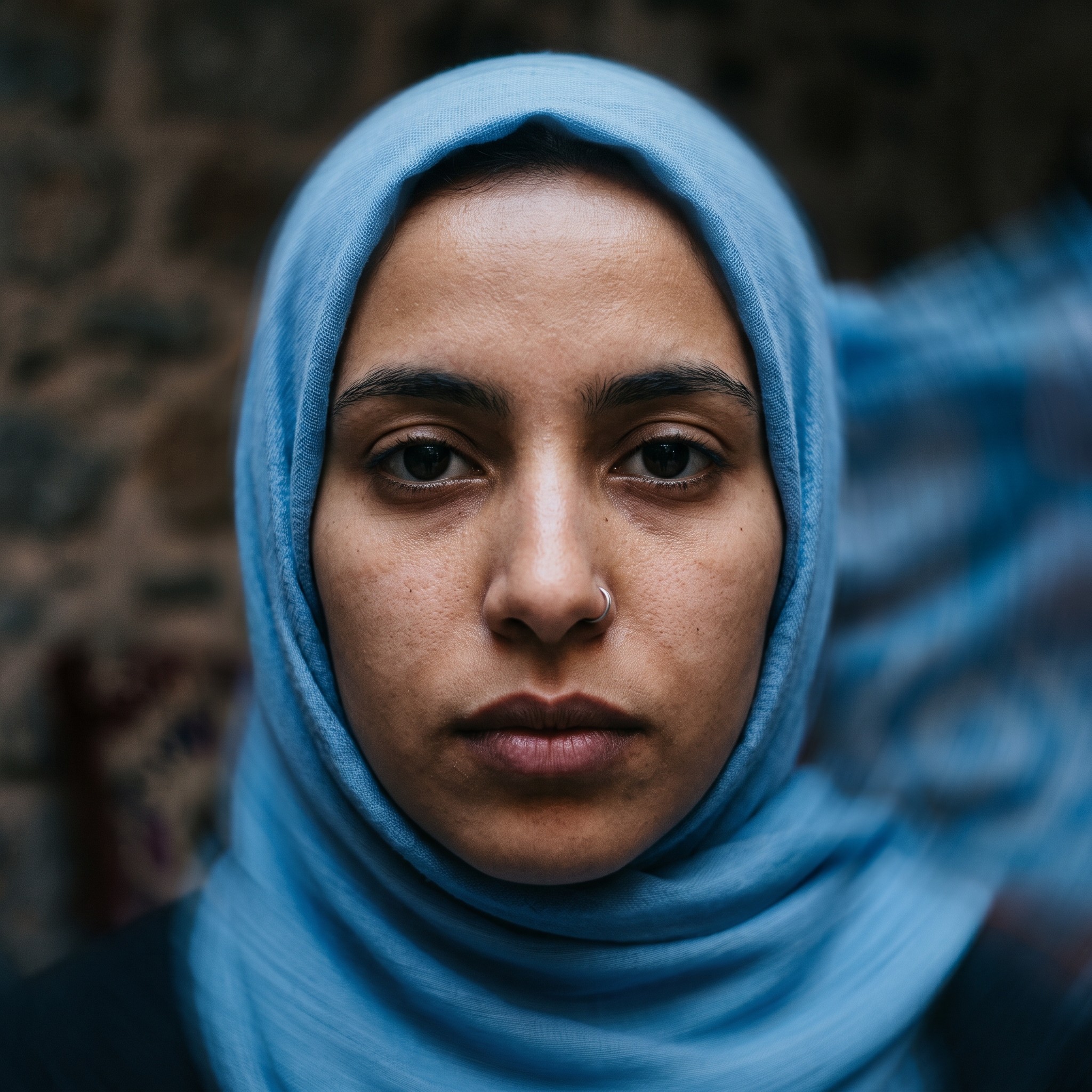 young Moroccan woman wearing knit beanie