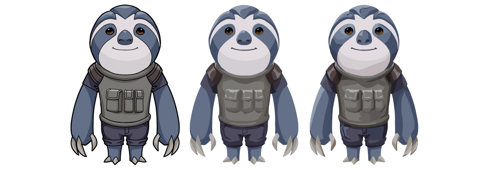 Trevor the Sloth · Style Variations
