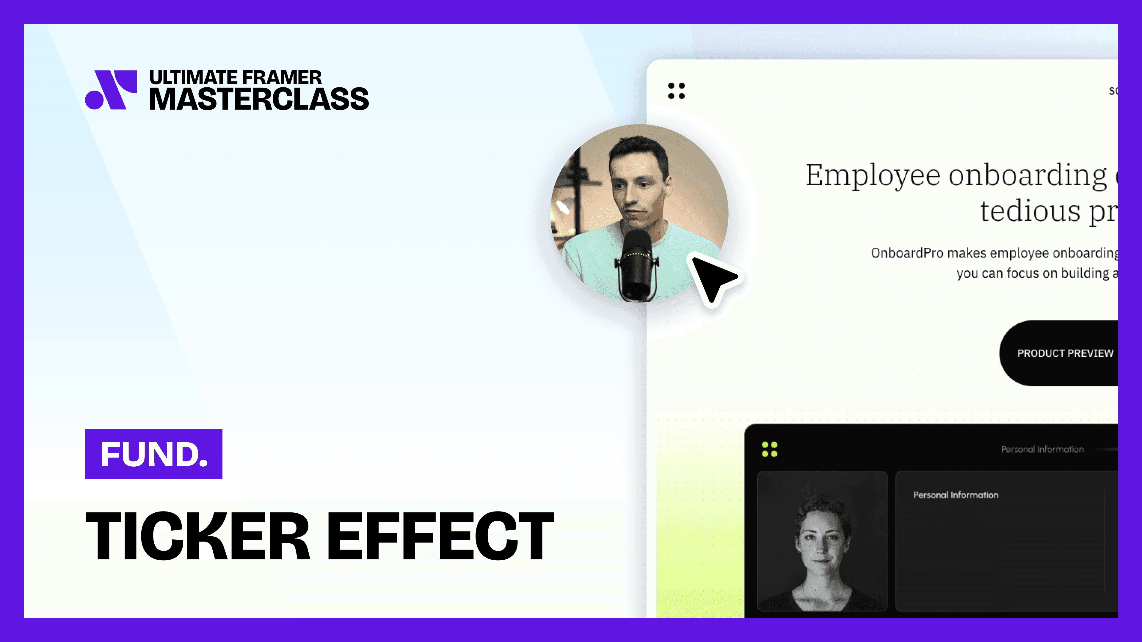 Ticker Effects in Framer (Infinite Scroll) lesson card