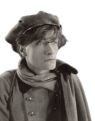 A vintage black-and-white portrait of a young man with striking features, wearing a military-style coat, a scarf, and a cap with a glossy brim. His contemplative gaze looks off into the distance, and his tousled hair adds to the dramatic, artistic feel of the image. The soft lighting and the subject's serious expression evoke a sense of depth and introspection.