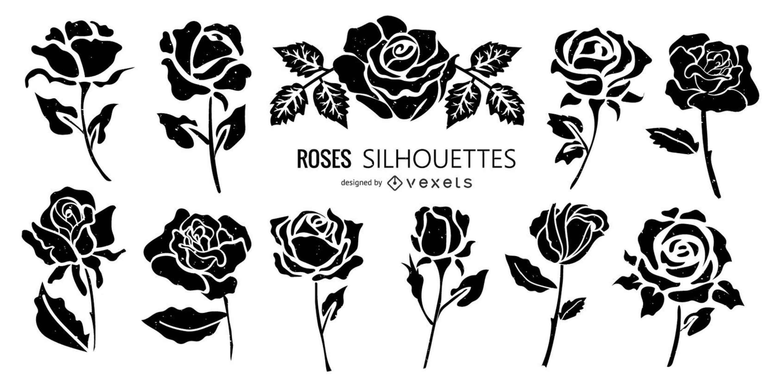 roses silhouette