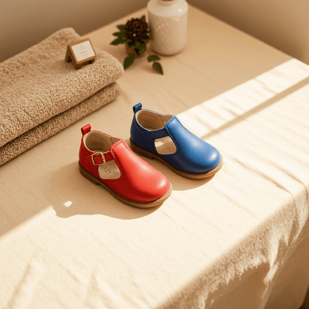 product photography of children's shoes