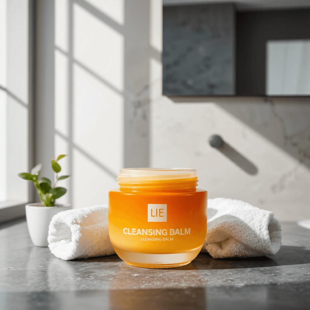 product photography of a jar of cleansing balm