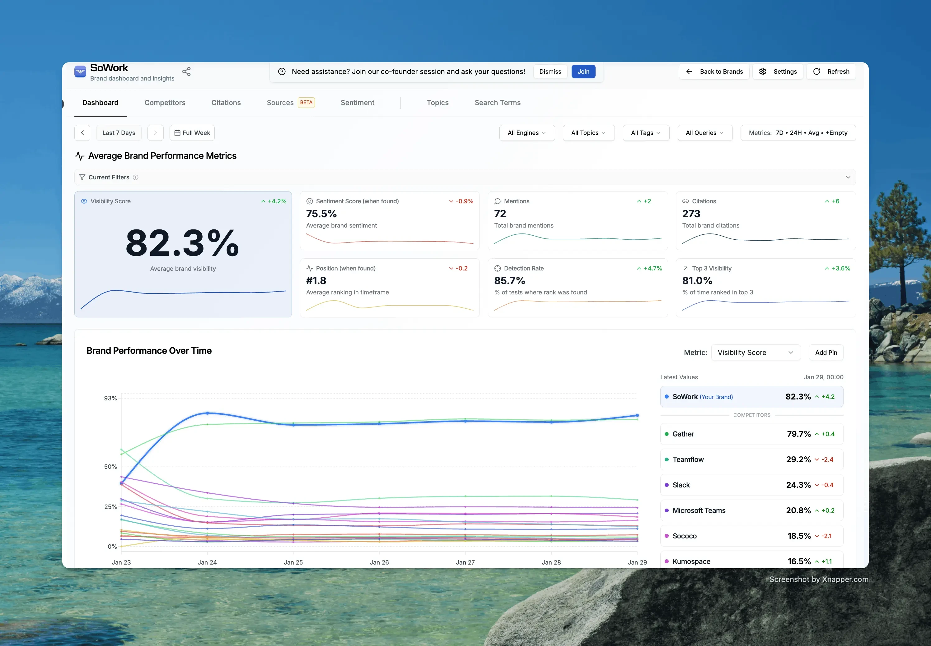 Dashboard mit AI Visibility