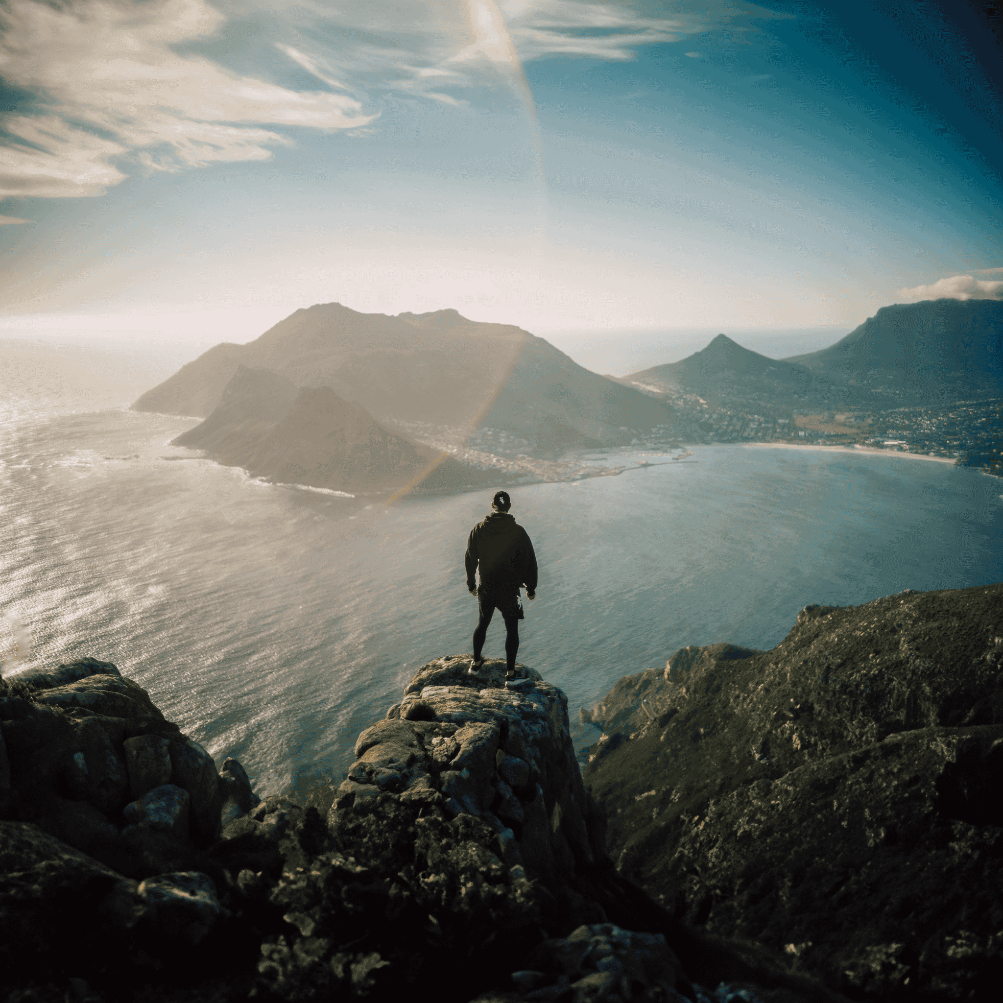 Dynamic picture of a cyclist riding downhill