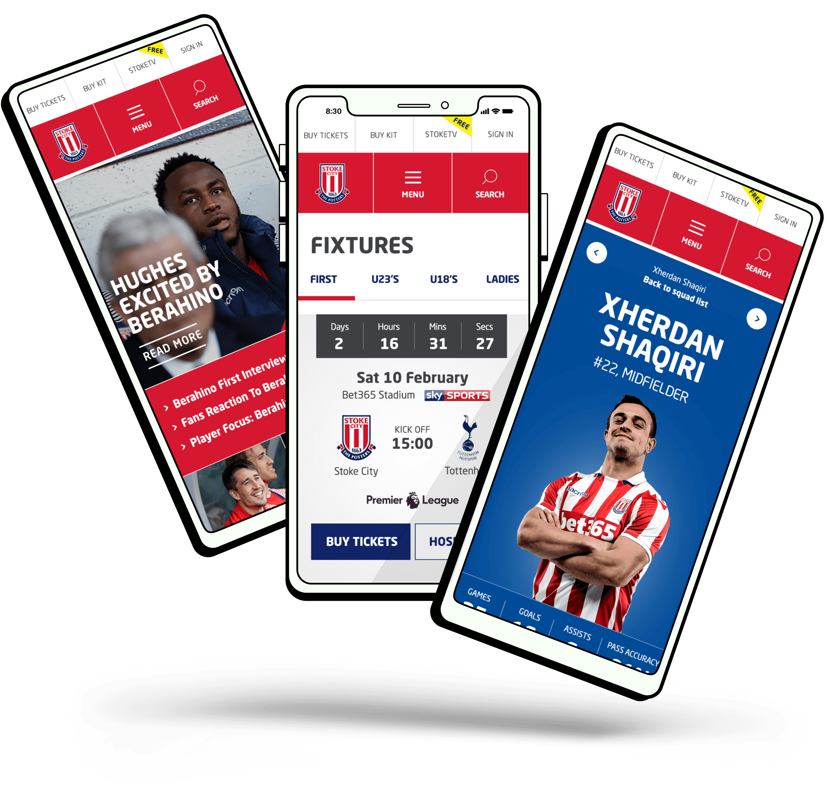 Mobile designs for Stoke City