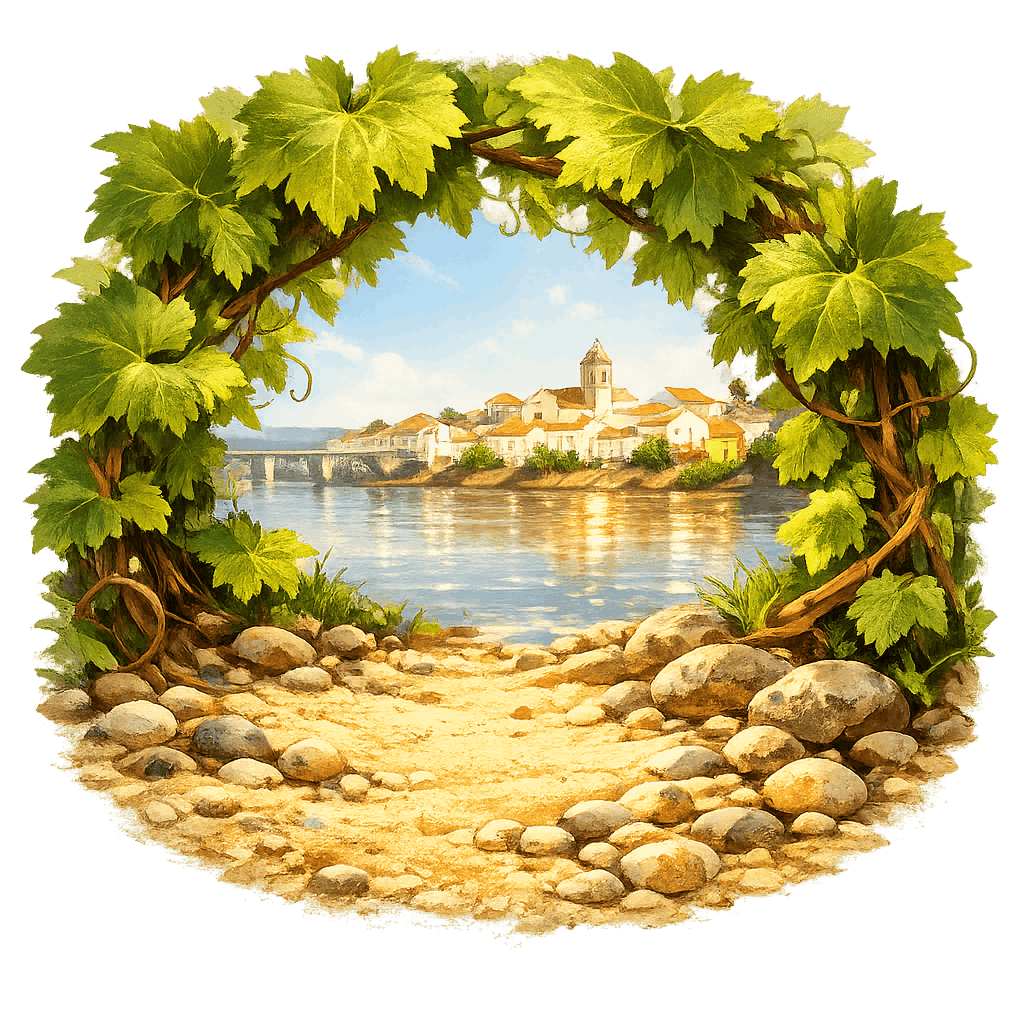 Detailed graphic of the Chamusca wine region.