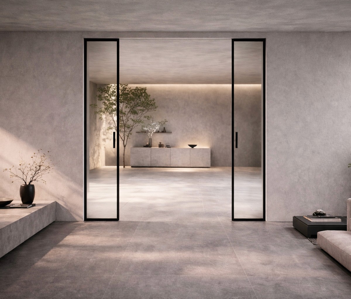 G-line anta doppia scorrevole vetro bronzo