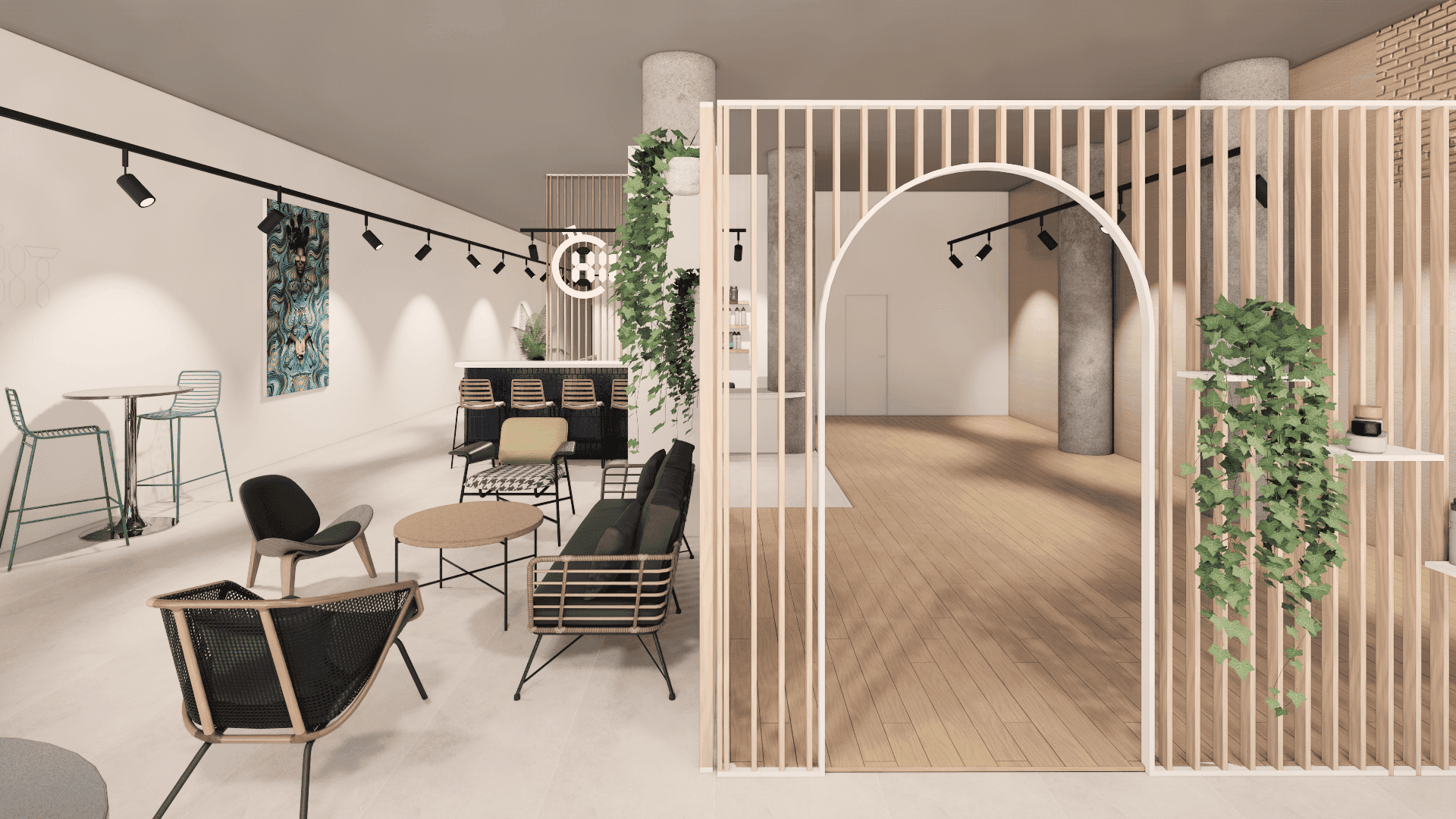 Intérieurs architecture salle de sport Paris