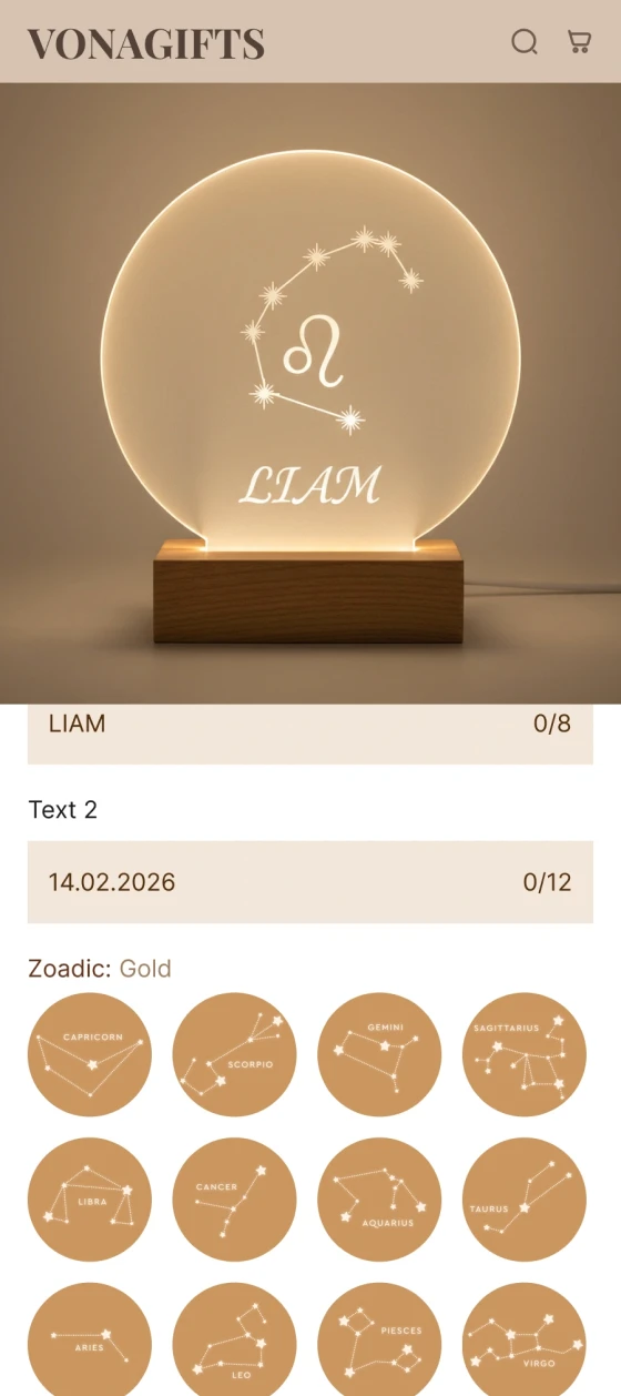 Personalized Zodiac LED Light