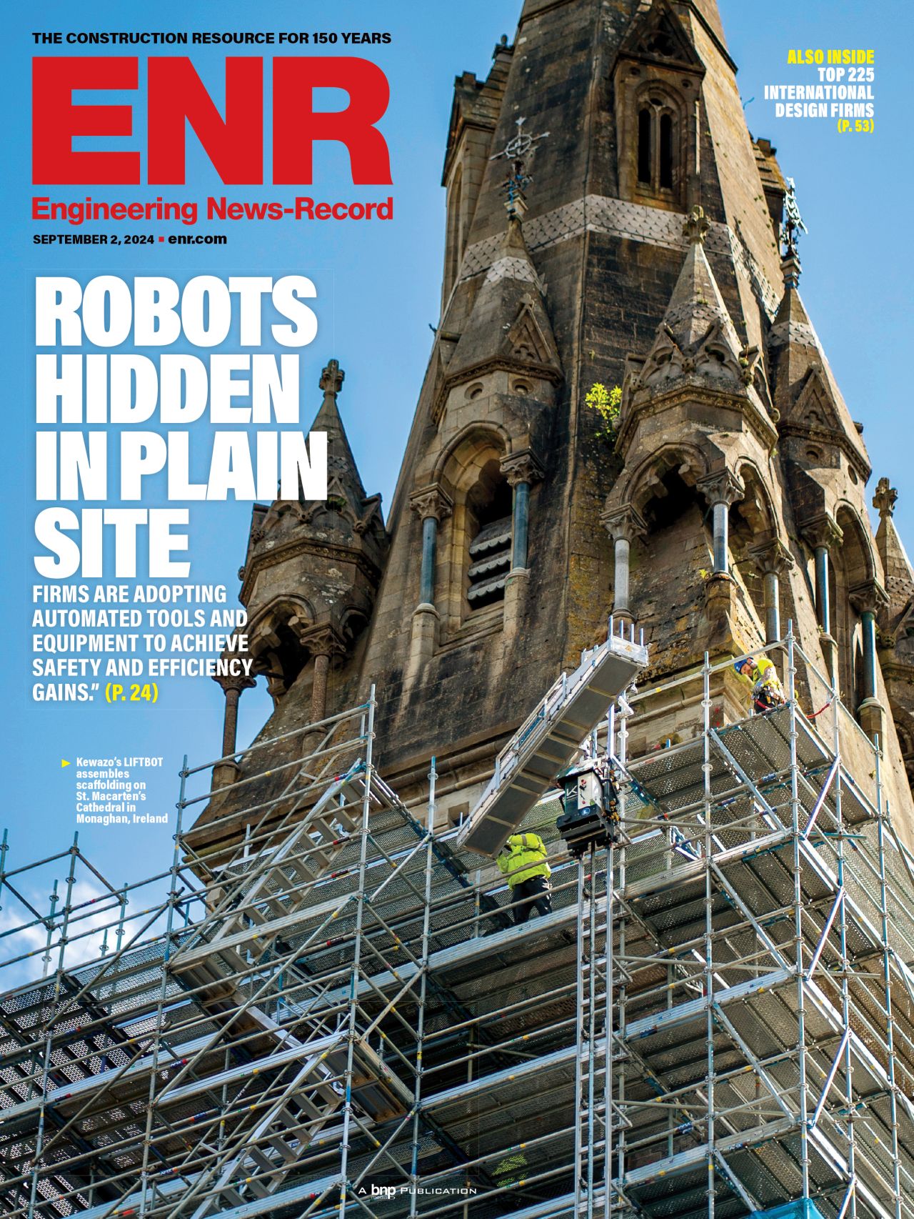 LIFTBOT on the cover of ENR’s April issue