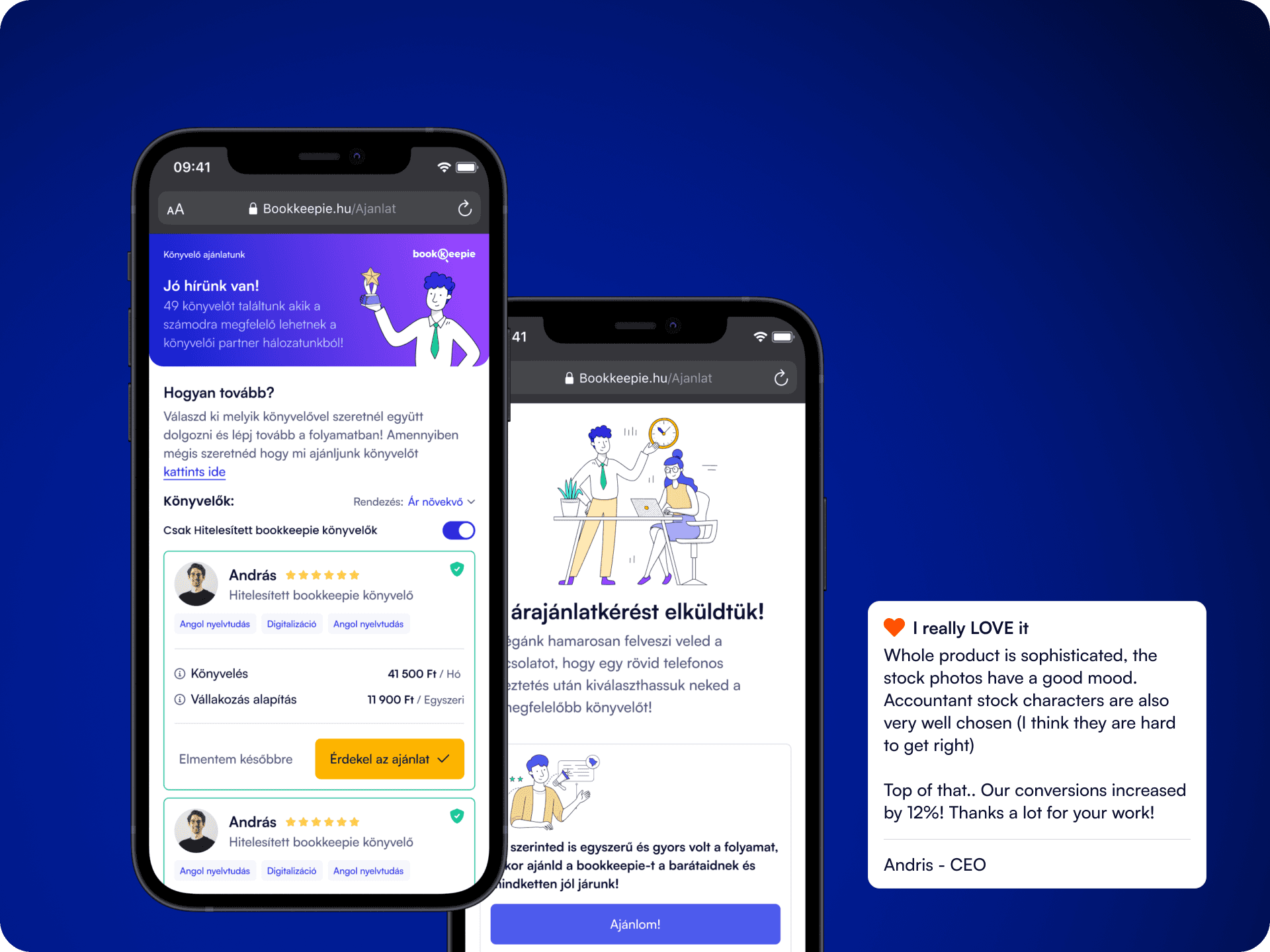 Bookkeepie offer page