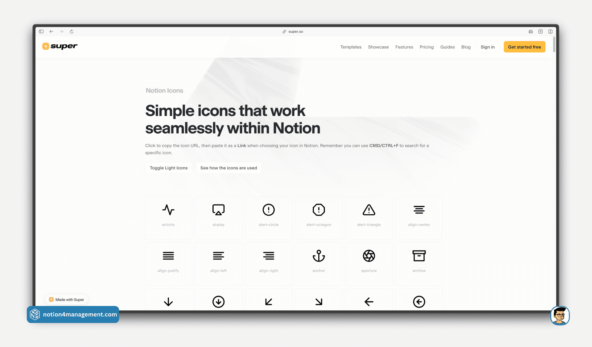 Notion icons