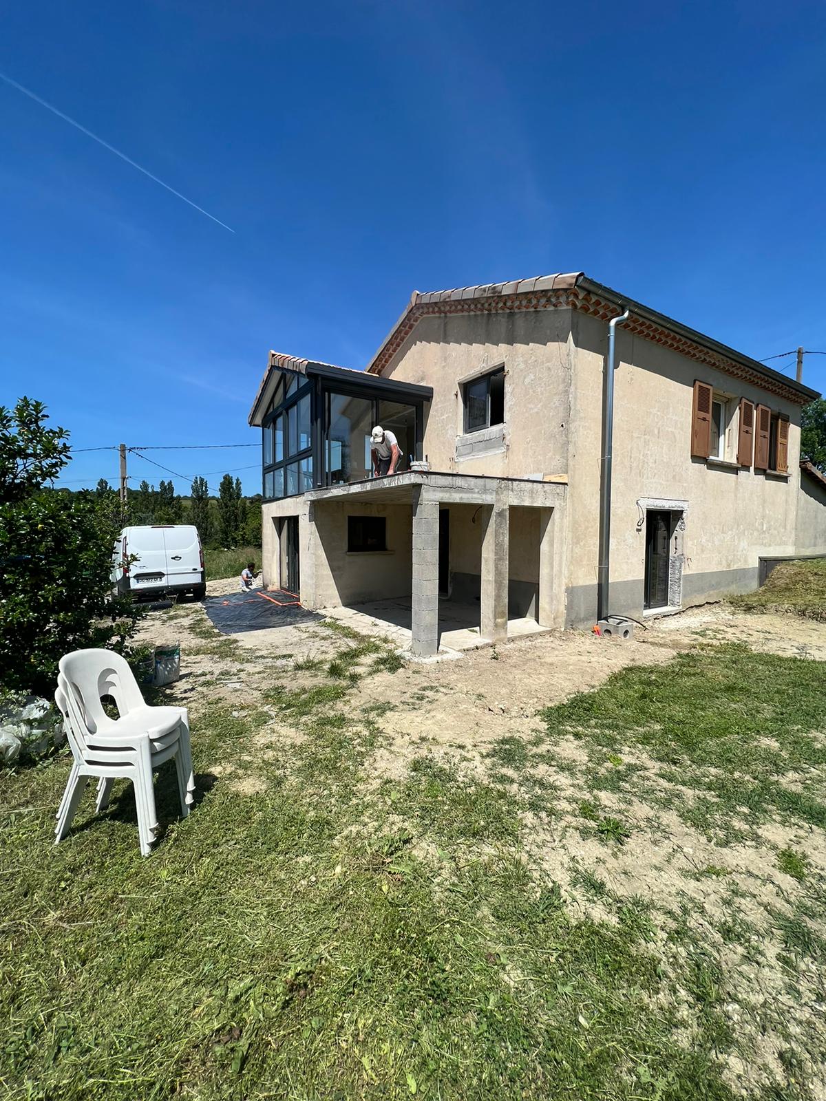 Chantier à Salette Avant ITE