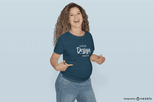 pregnant woman shirt mockup