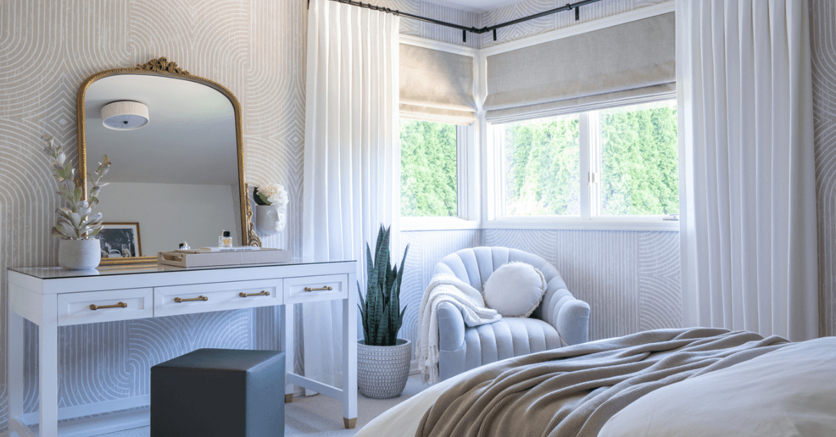 We’re so excited to share details from The Medina House: Girls Bedroom 2 –– one of our favorite interior design + professional organizing projects in Medina, WA.