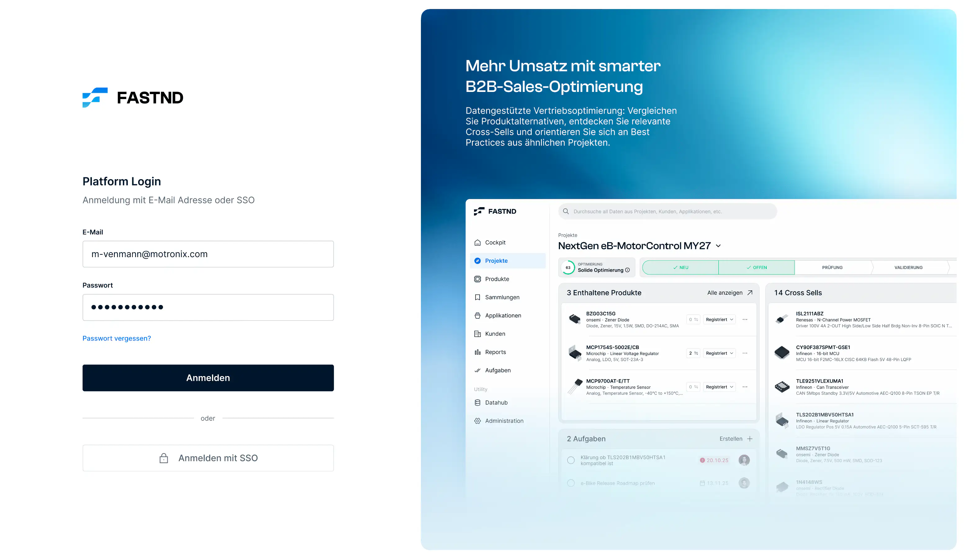 Screenshot von dem Projekt