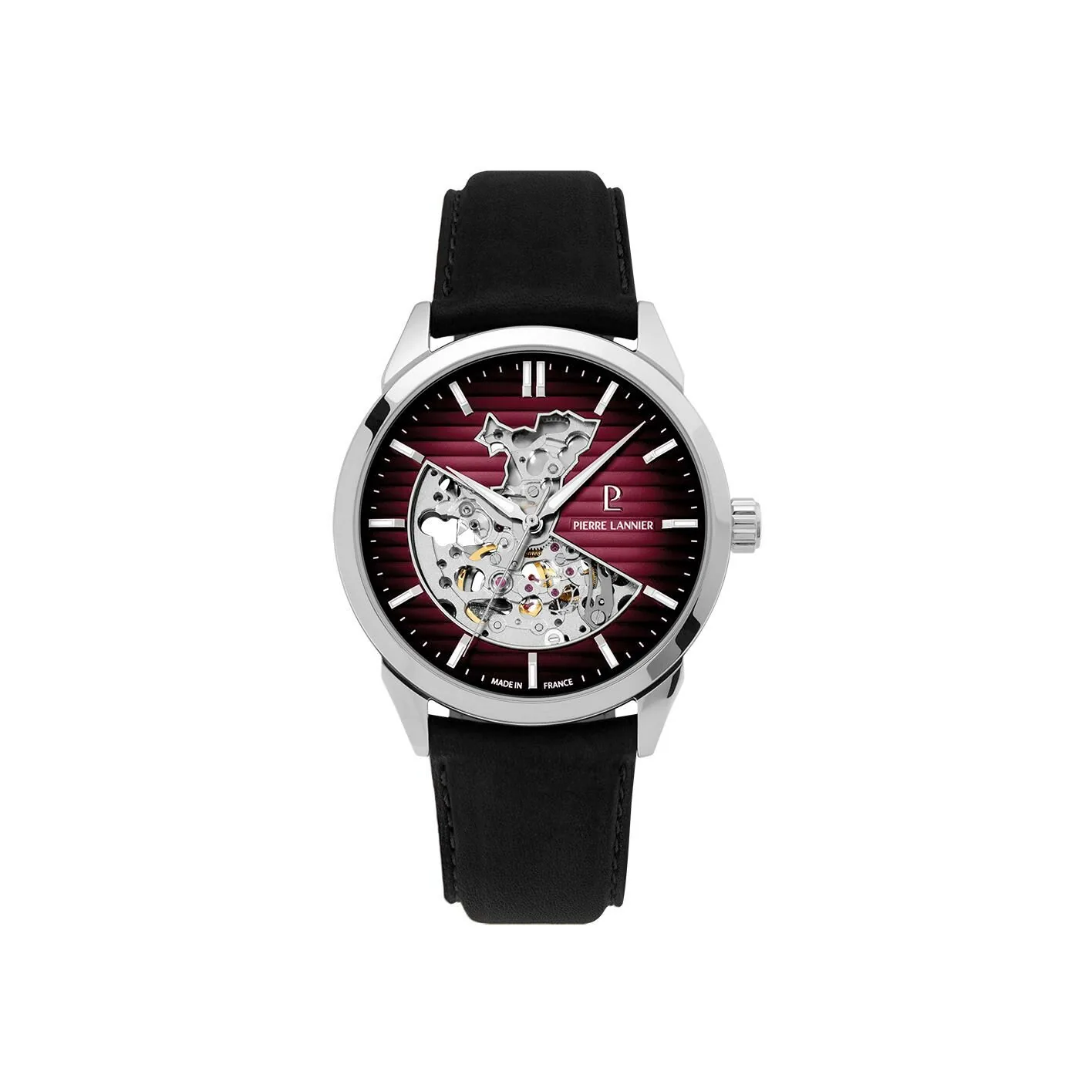 Montre Pierre Lannier Monarck – Argenté Cuir
