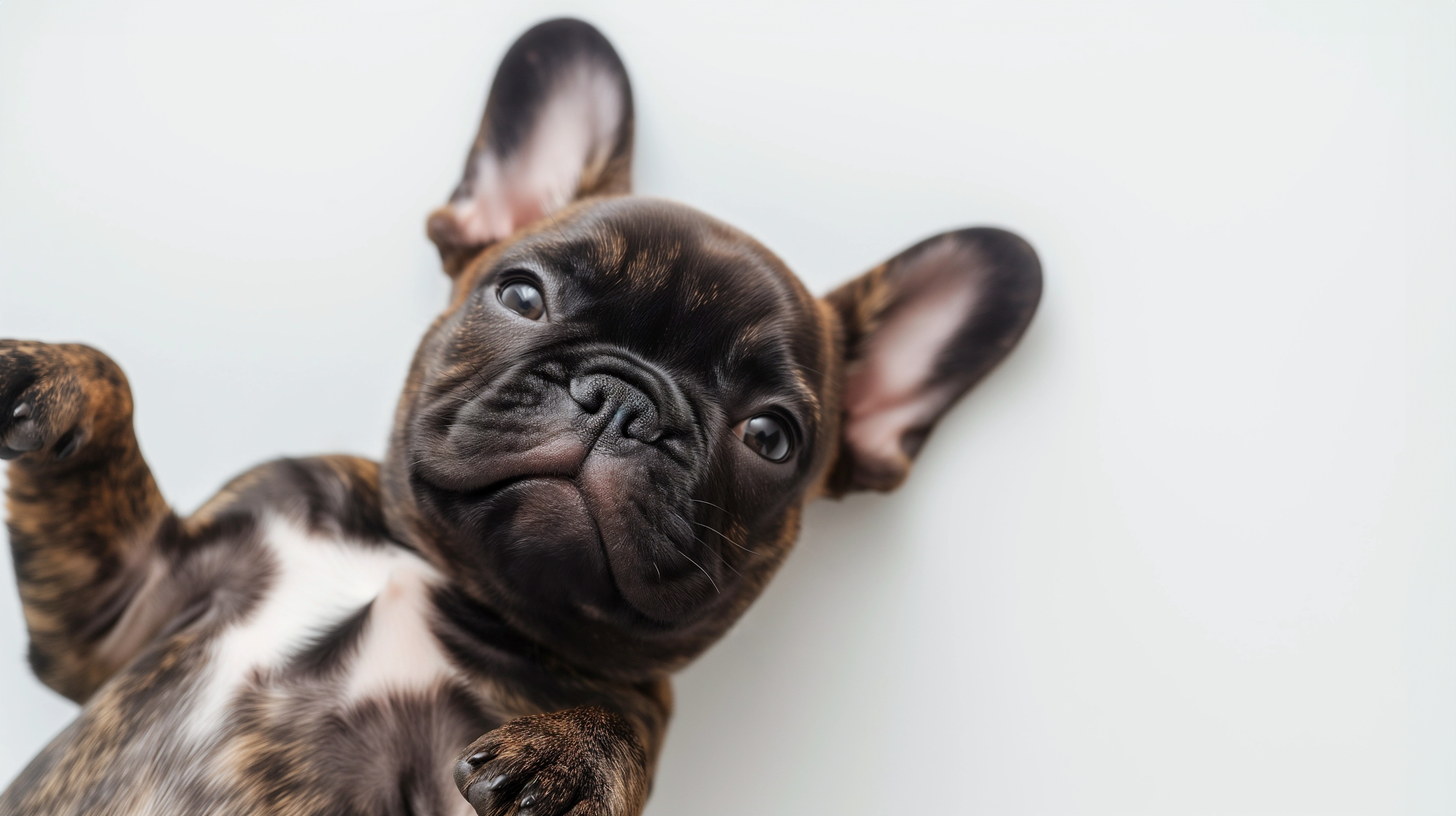 A brown and white French Bulldog from Clearwater French Bulldogs