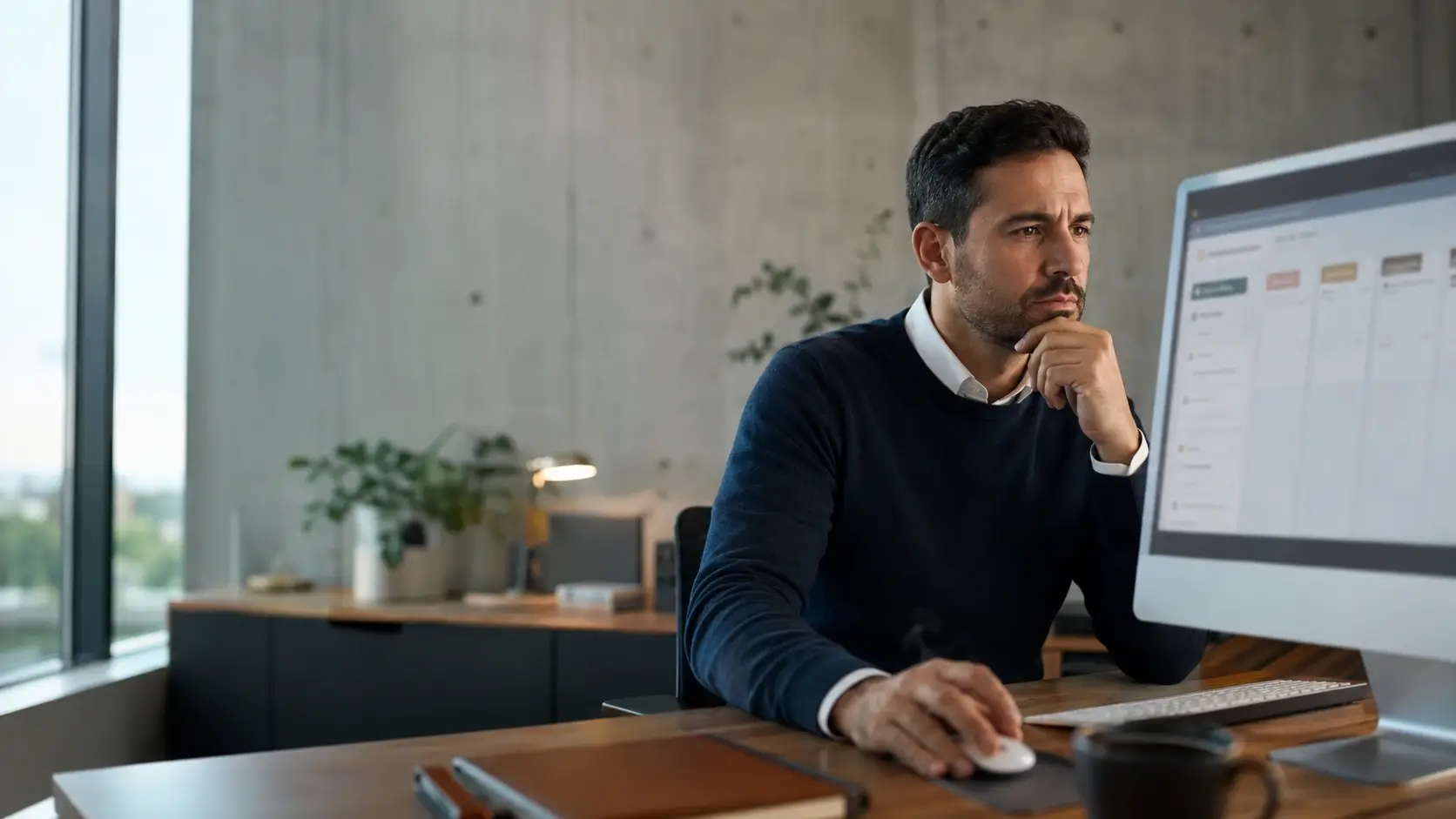 Consultor mostra funil de vendas em tablet para empresária durante consultoria de implantação de CRM