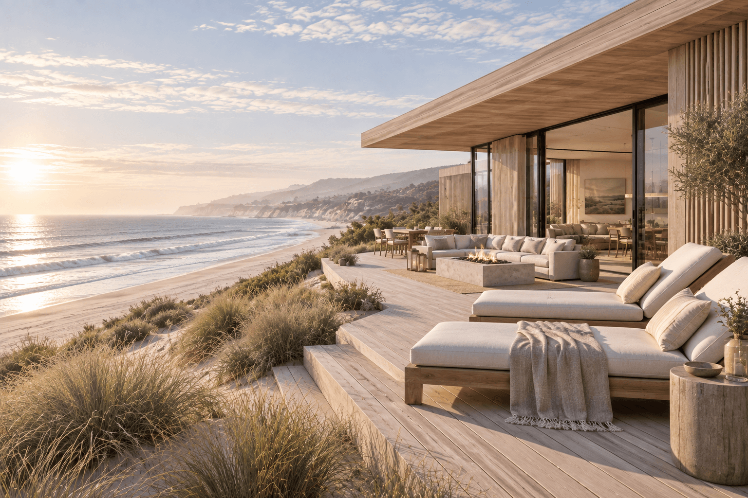 The ocean-edge terrace at Dune Terrace