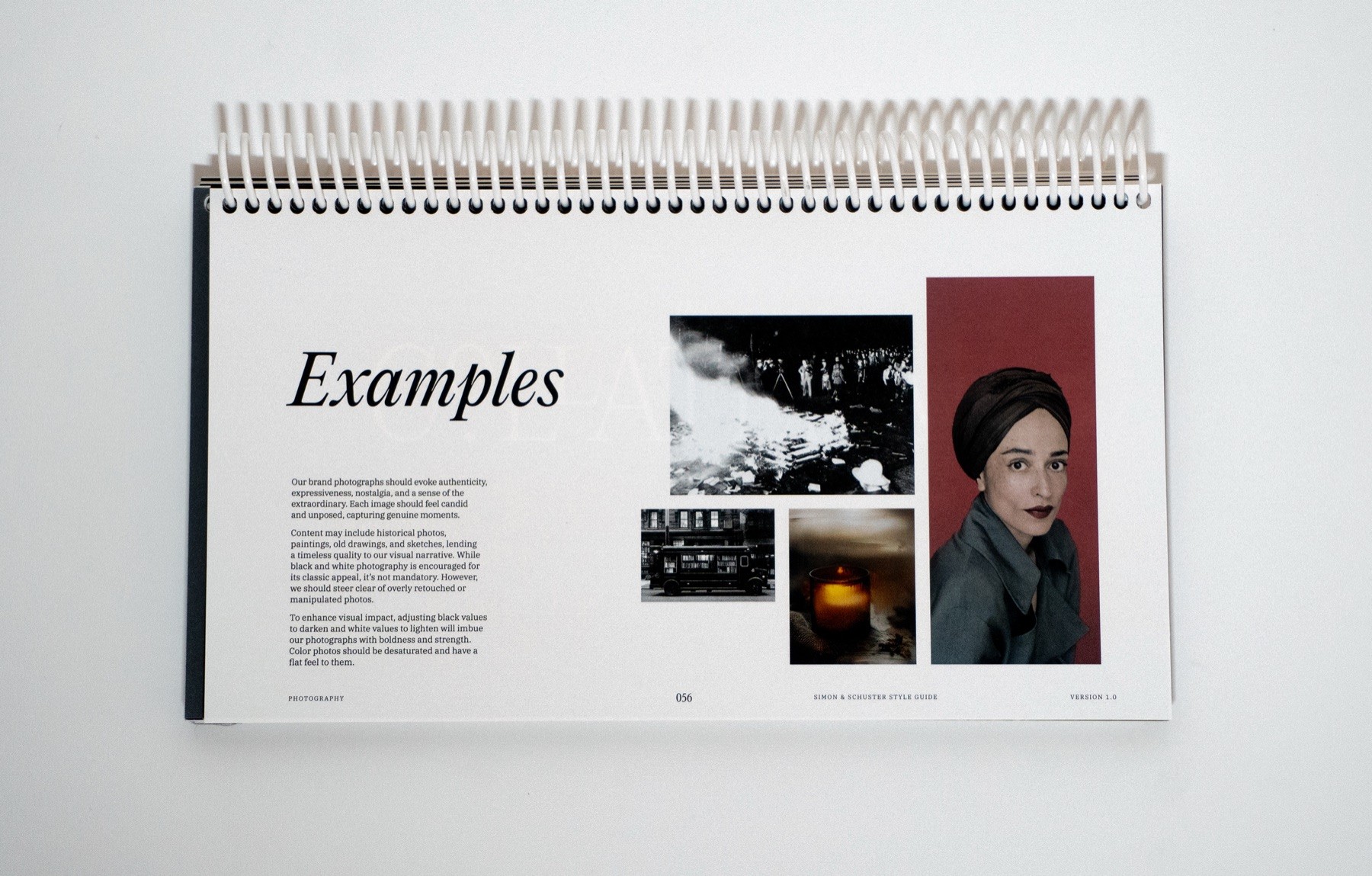 Simon & Schuster brand guidelines spread 55