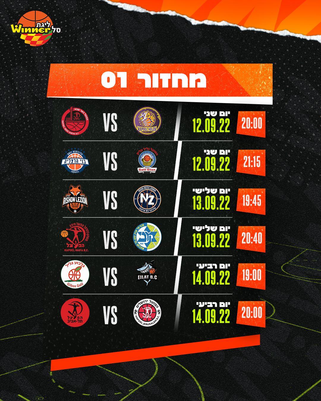 table of upcoming events