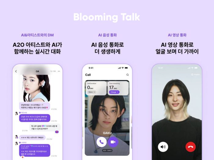 BloomingTalk and A2O artist AI avatars at the event, image 1