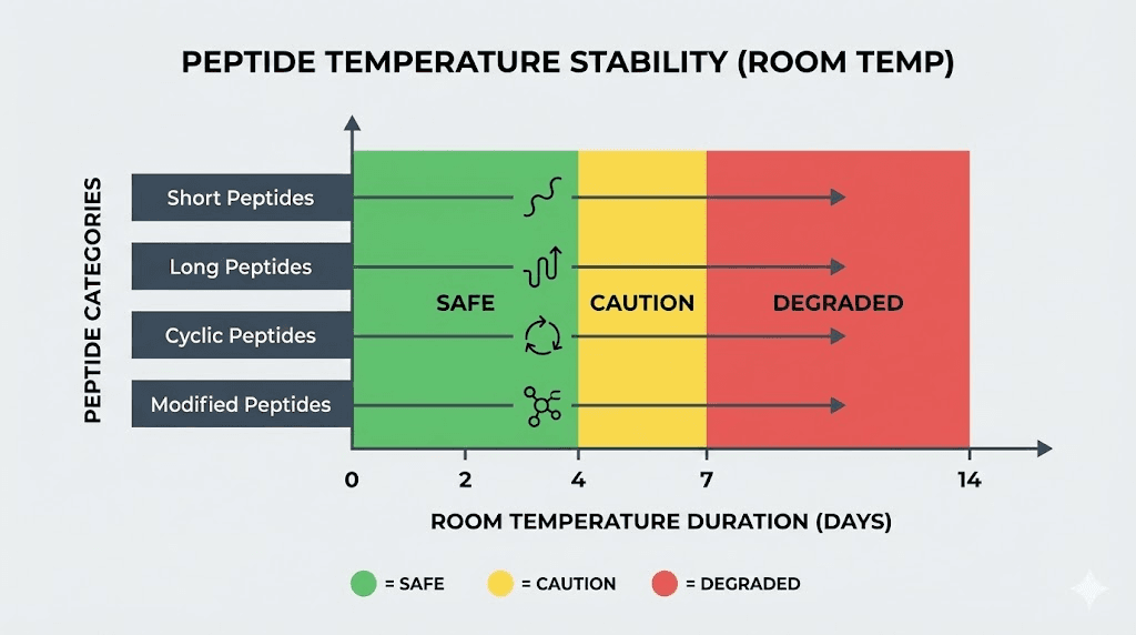 how long do peptides last at room temperature