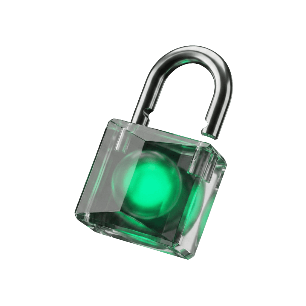 Glass padlock