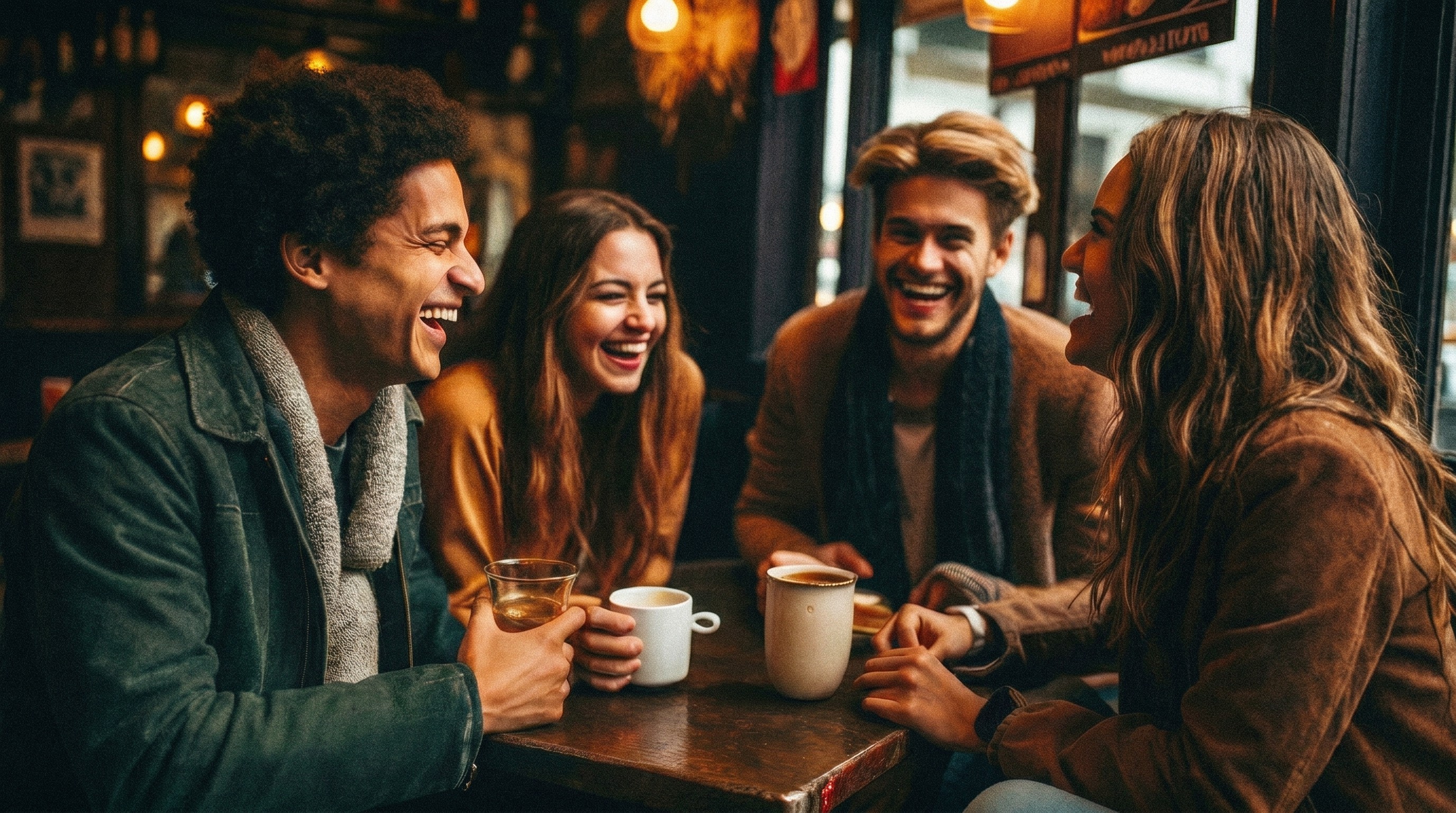 Group of people having good time