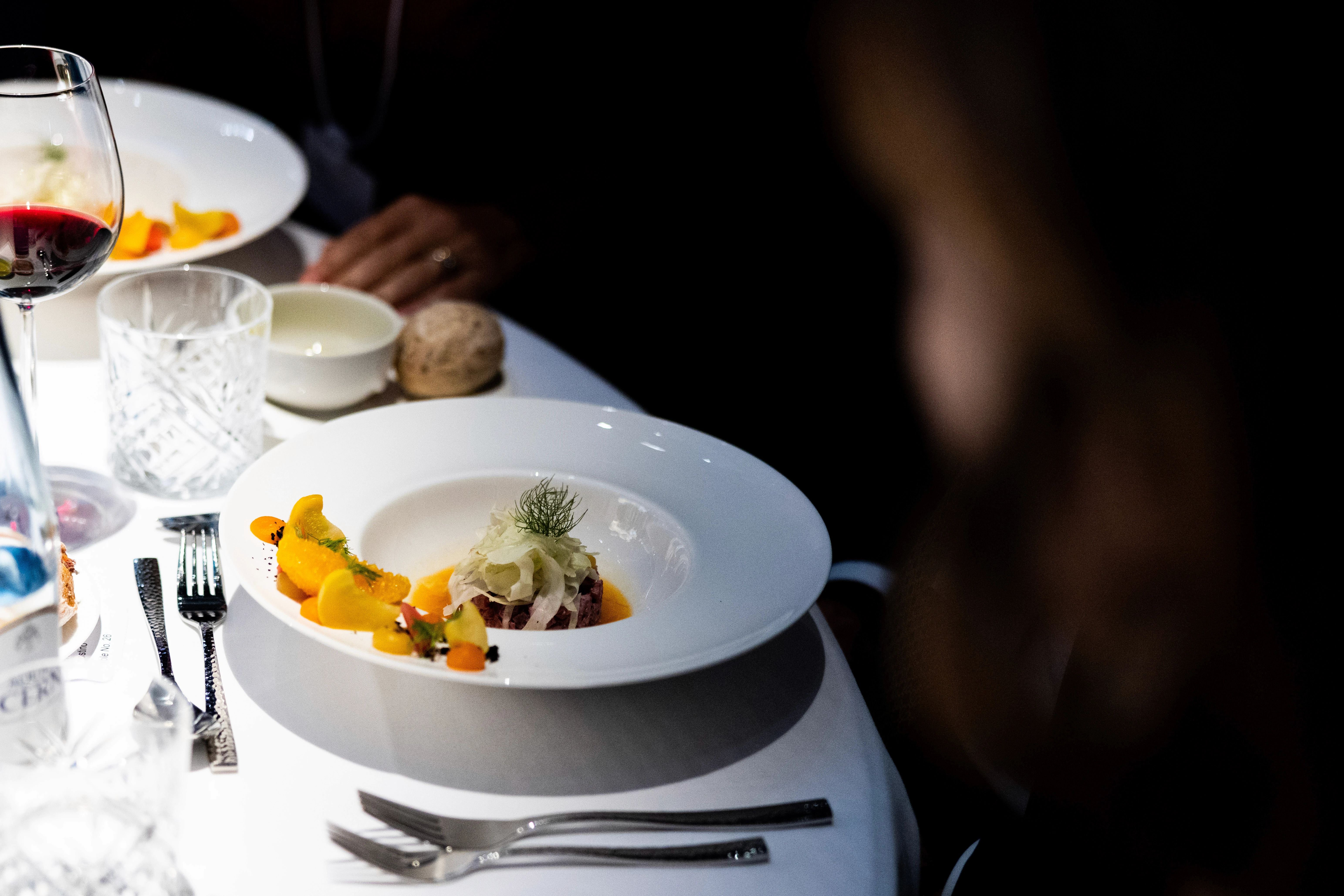 Shared dining experience during the private gathering