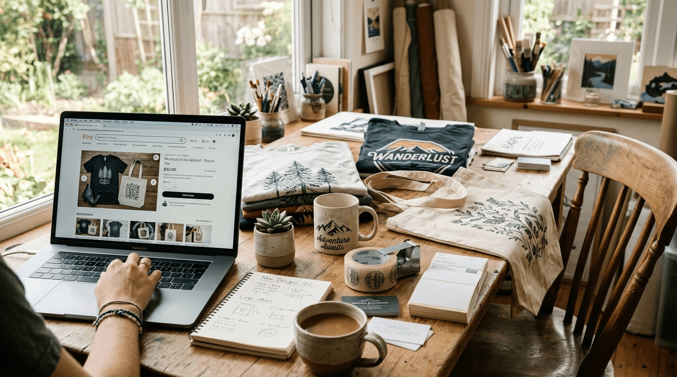 Print on demand products with ecommerce listing