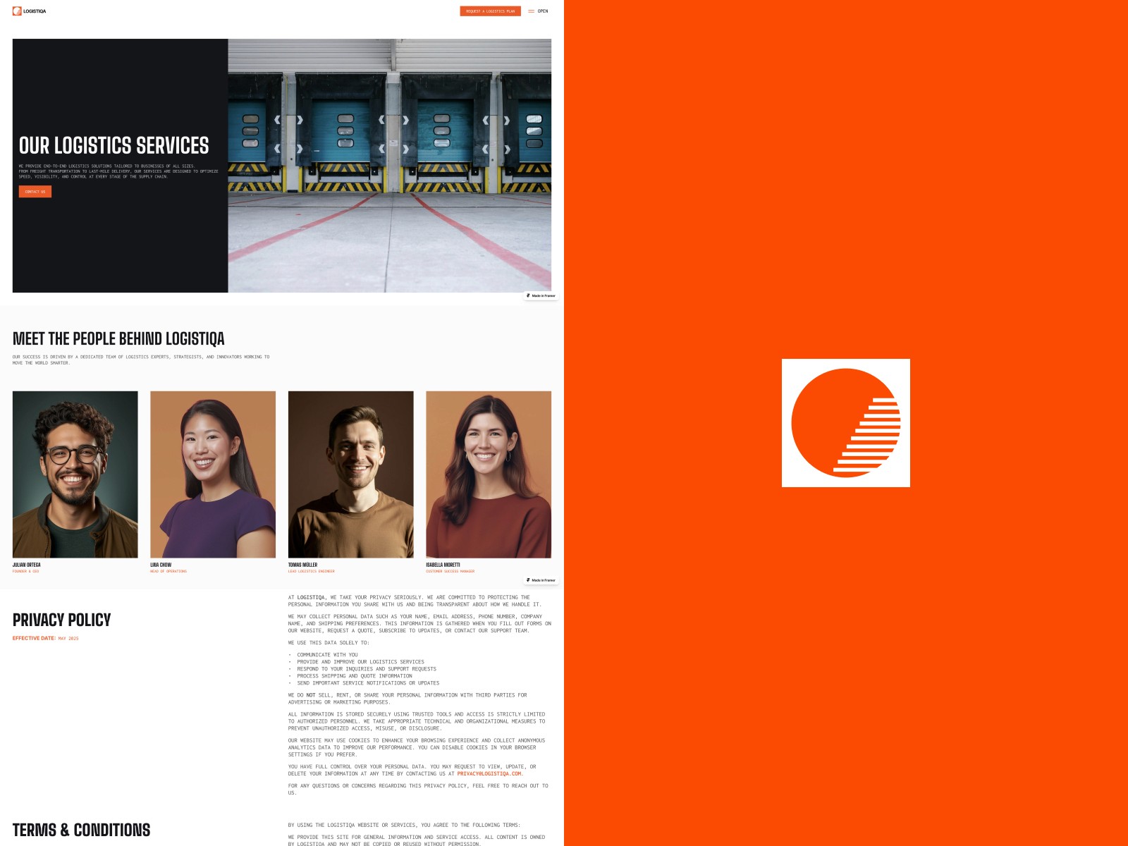 LOGISTIQA — 现代专业创意机构官网设计灵感