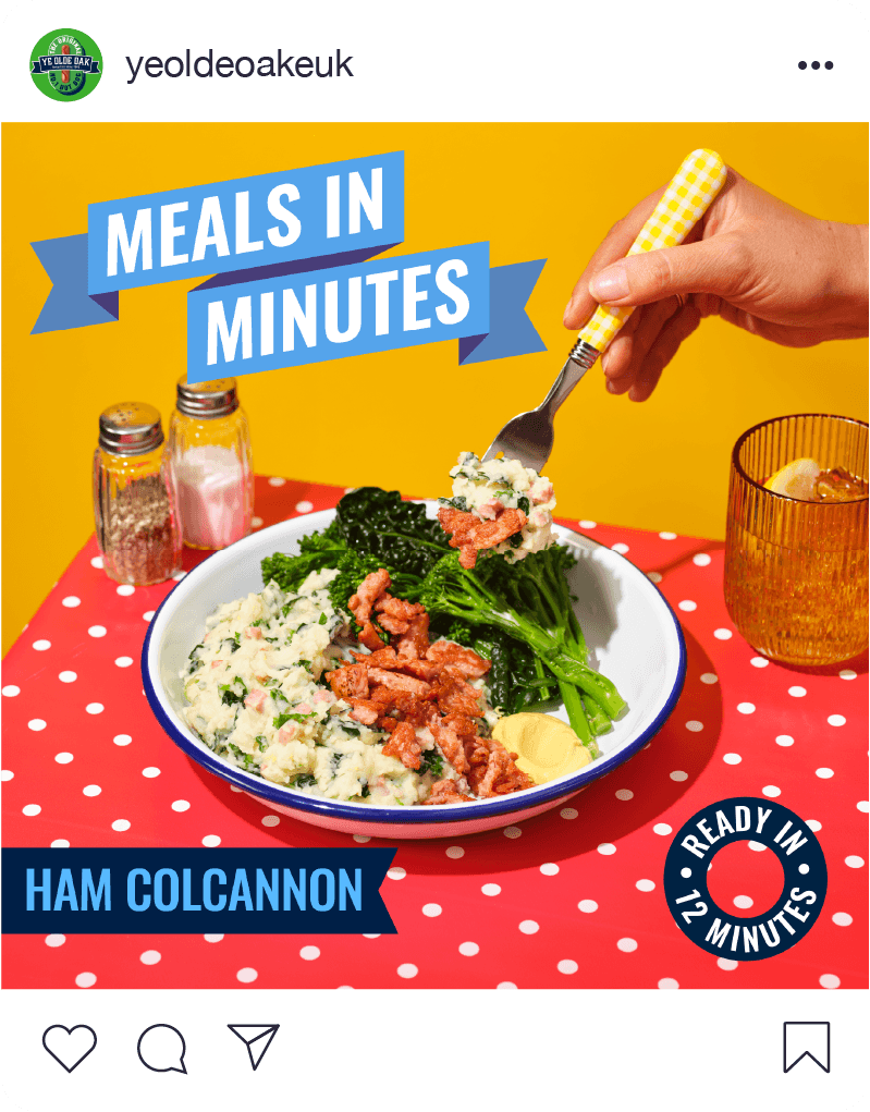 Ye Olde Oak Luncheons Meals in Minutes campaign