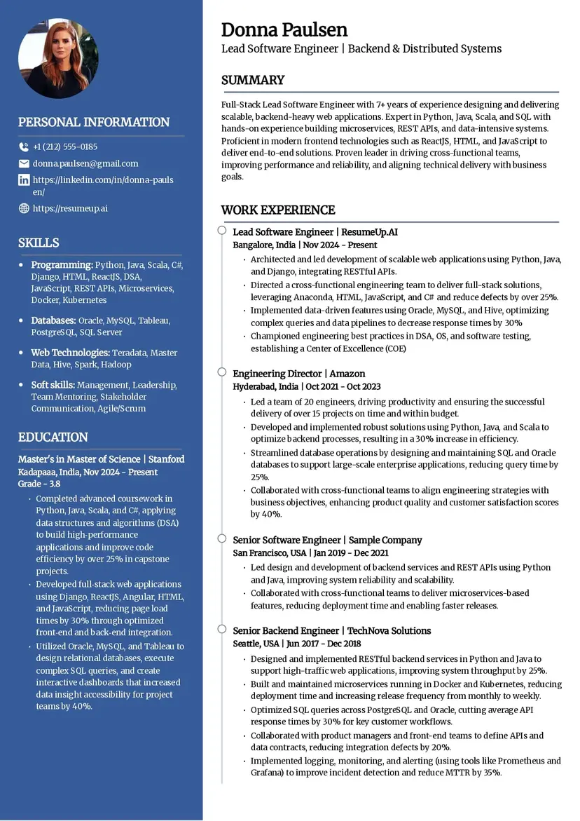 resume template