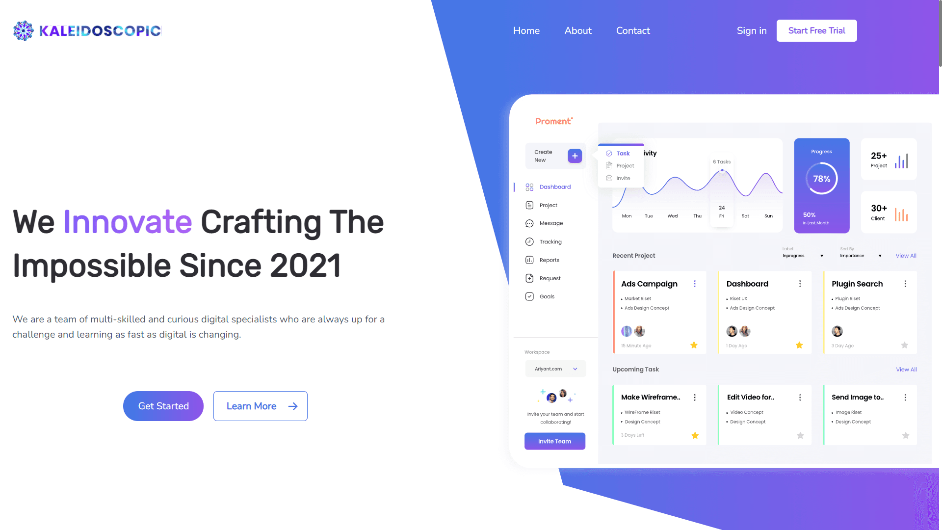 Landing page