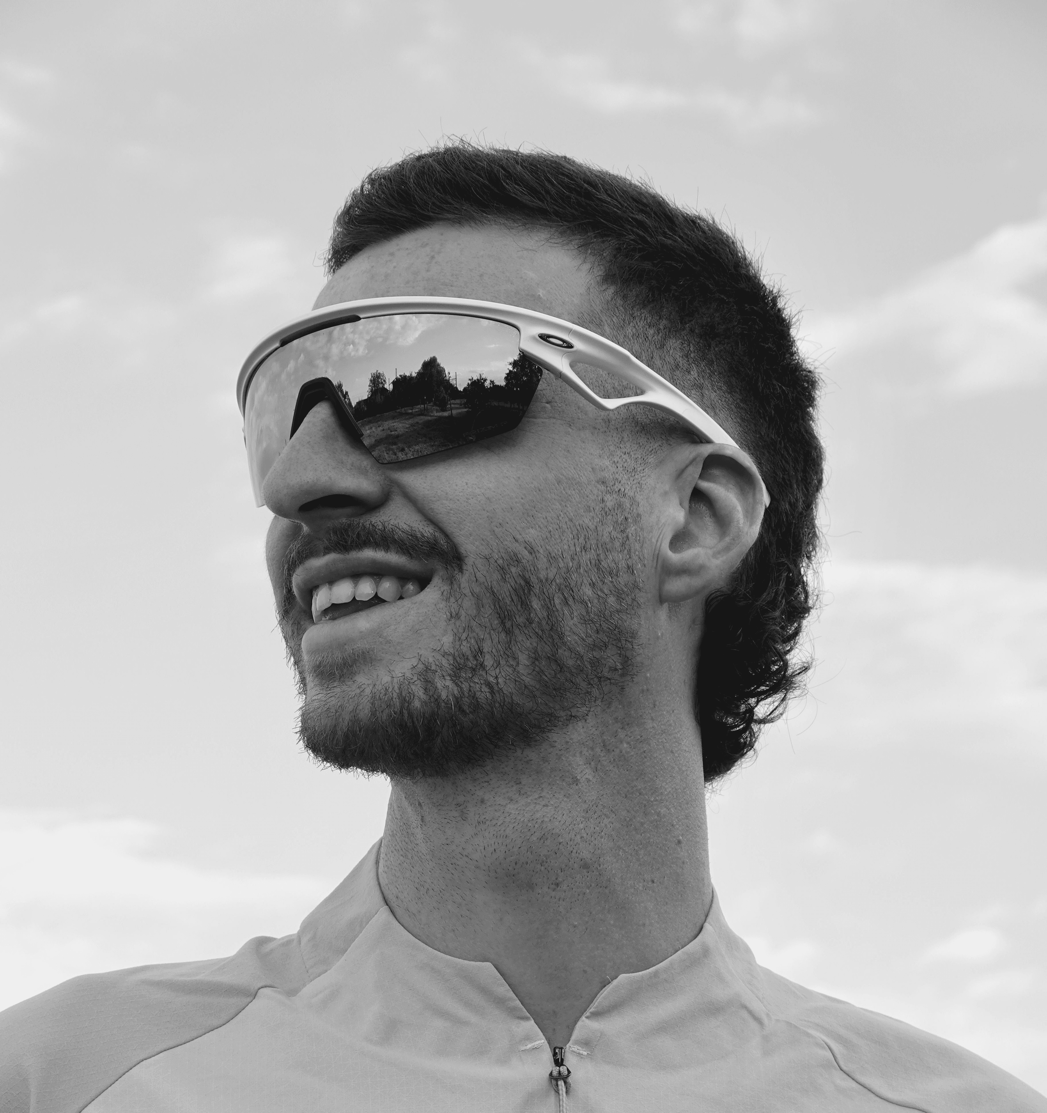 a man smiling for the camera